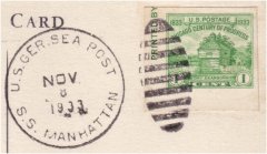 Click to enlarge: US German Seapost SS Manhattan cancellation