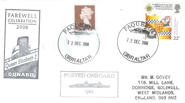 Gibraltar paquebot mark