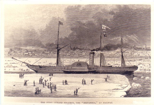 Britannia entering Halifax harbour 