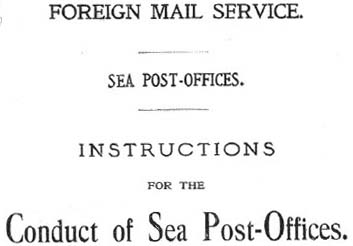 Front plate: Instructions for the Conduct of Sea Post-Offices, Washington 1904
