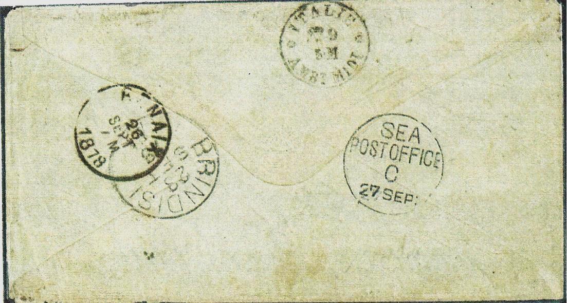 Early use of SEA POST OFFICE C Set mark