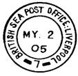 British Sea Post Office Liverpool cancel