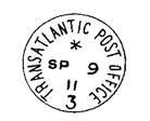Transatlantic Post Office cancel