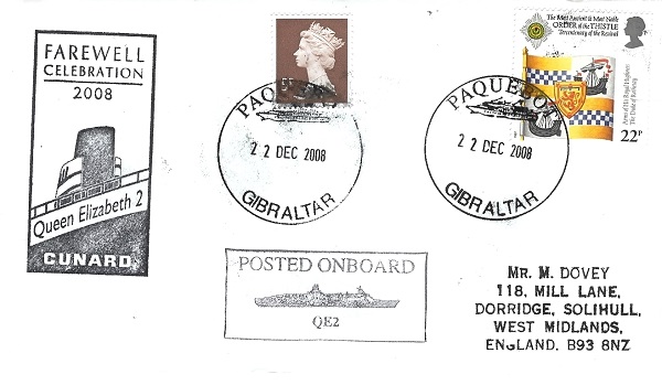 Gibraltar paquebot mark